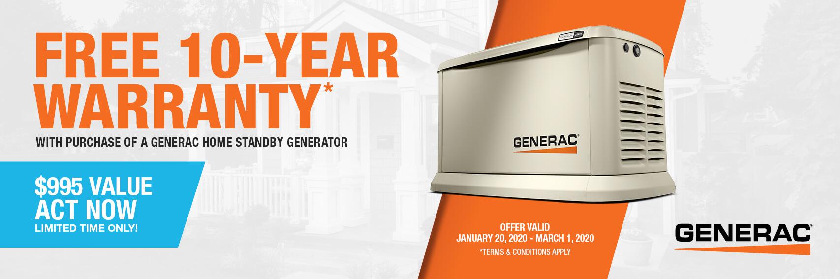Homestandby Generator Deal | Warranty Offer | Generac Dealer | Hemphill, TX